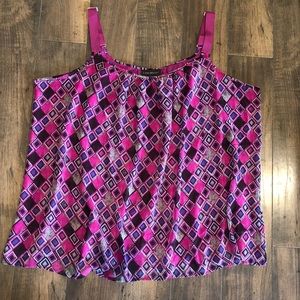 Lane Bryant Plus Size Chiffon Tank Top size 26